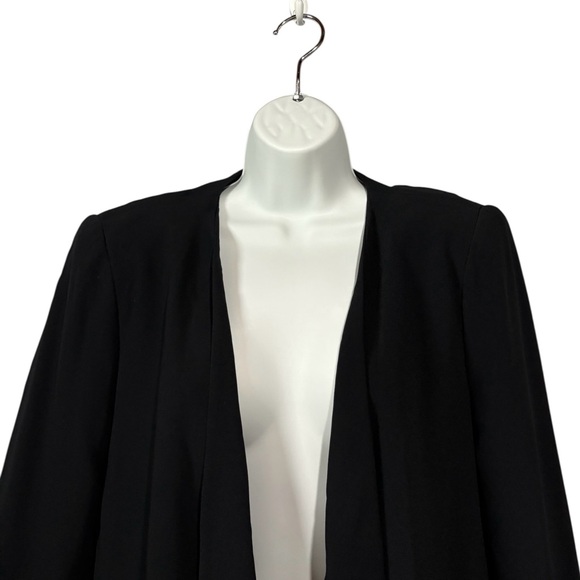 NEW, Zara Woman, Black Open Front Blazer XL Modern Chic Zip Detail Jacket - Picture 5 of 11